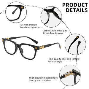 <span class=keywords><strong>Occhiali</strong></span> <span class=keywords><strong>Vintage</strong></span> quadrati Anti-blu per uomo <span class=keywords><strong>donna</strong></span> eleganti <span class=keywords><strong>occhiali</strong></span> per Computer alla moda <span class=keywords><strong>occhiali</strong></span> da vista UV - Product Image 6