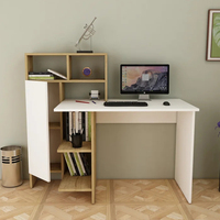 Bureau d'ordinateur de bureau, bureau domestique avec étagère intégrée, bureau simple pour le bureau ou la chambre, bureau d'étudiant combiné