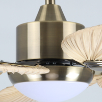 Ventilateur de plafond LED en acrylique avec télécommande à 6 vitesses, idéal pour salle à manger intérieure – Nouveauté très prisée
