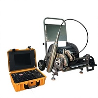 Caméra d'inspection de puits d'eau 1080*720 avec treuil automatique 500m, enroulement automatique, fonction zoom 73mm, double caméra rotative à 360 degrés