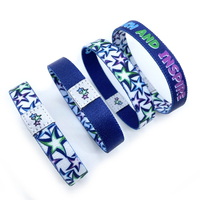 Bracelets extensibles en tissu tressé RFID FM1108 Ntag 213 Ntag 215 Ntag216 Sunshine, bracelet personnalisé avec impression intégrale