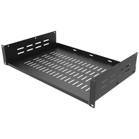 Étagère de serveur ventilée 1U | Étagère universelle 1U avec bords de protection pour support d'équipement de 19 pouces