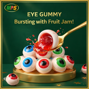 Bonbons gélifiés 3D en forme d'œil et de planète OEM |   Bonbons en forme de globe oculaire avec garniture au centre - Product Image 2