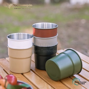 Stainless Steel <b>Camping</b> Pot Olive Green 1PC Outdoor Cooking <b>Cup</b> All Seasons Use - Product Image 4