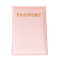 Étui de passeport à rayures croisées, porte-passeport simple, personnalisé, 6 couleurs, en aluminium doré gaufré, à la mode, matière PU, 1 pièce