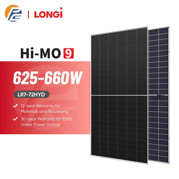 Longi Himo 9 N Type Solar Panels 630W 640W 635W 645W 650W 655W 660W ...