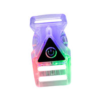 Collier lumineux LED transparent pour animaux de compagnie avec boucle à dégagement rapide, étanche, multi-tailles, boucle de sécurité anti-perte pour chien