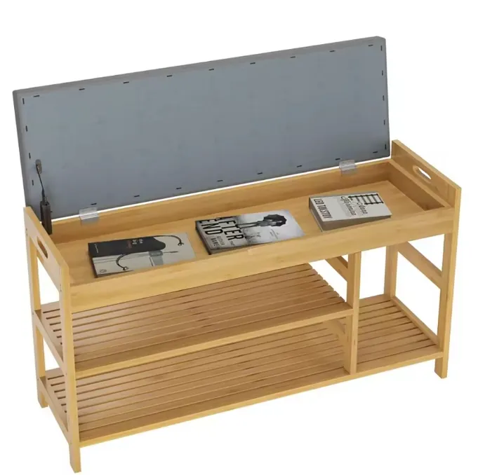 Scarpiera in bambù a 3 livelli scatola personalizzata da soggiorno mobili moderni pezzi di colore materiale marrone formato tipo di origine