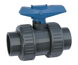 Vanne à boisseau sphérique <span class=keywords><strong>GF</strong></span> 375 <span class=keywords><strong>PVC</strong></span>-<span class=keywords><strong>U</strong></span>/EPDM standard national type lâche industriel résistant à la corrosion - Product Image 3