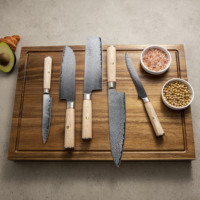 Ensemble de couteaux de chef en acier Damas VG10 de haute qualité, faits à la main, en métal, pour la viande, la cuisine, l'épluchage, le désossage, le boucher, le Kiritsuke, le Santoku