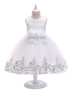 Stile europeo ragazza abito da <span class=keywords><strong>sposa</strong></span> per i bambini bella festa di compleanno senza maniche Tutu abiti per bambini 2-10 anni - Product Image 4