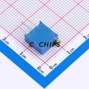Resistencia Ajustable/Potenciómetro 3296W-100, Componente de Orificio Pasante (THT)-3P, 9.5x4.8mm, Resistencia de 10 Ohmios, 10%, 500mW, 250ppm ℃ - Product Image 2