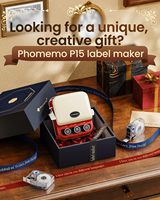 Étiqueteuse Phomemo P15, imprimante d'étiquettes, mini imprimante portable pour impression sur ruban, boîte cadeau, bricolage et usage domestique