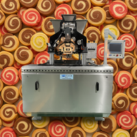 Machine à double remplissage et à encrustation pour biscuits fourrés, machine à former des biscuits au chocolat bicolores à vendre