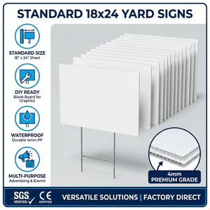 Letrero Publicitario Estándar A4 de PVC de 3mm, Impermeable, para Impresión UV HD, con Estacas de Acero Galvanizado para Eventos Publicitarios al Aire Libre - Product Image 1