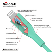 Kabel usb tersertifikasi MFi 8pin c89 untuk iphone