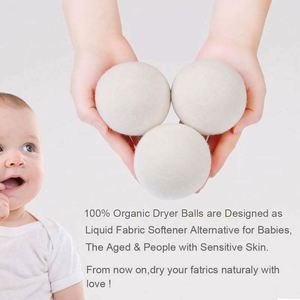 Boules de séchage en laine de Nouvelle-Zélande réutilisables, réduisent le temps de séchage, hypoallergéniques, adoucissant textile biologique de qualité supérieure, boules de séchage en laine - Product Image 4