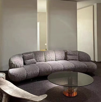 Ensemble de canapés de salon modernes et luxueux sur mesure avec design de tête de lit et fauteuils trônes en bambou écologique pour la maison