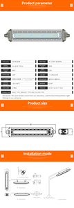Luces Lineales a Prueba de Explosiones Atex IP66 de 20w 40w 60w con Cubierta de PC para Iluminación LED Industrial de Zona 2 - Product Image 6