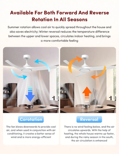 Giá bán buôn phong cách hiện đại 52 inch Trắng quạt trần LED ánh sáng 3 Blades thông minh quạt trần cho phòng khách lớn - Product Image 3