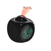 Horloge de projection vocale LCD horloge de chambre créative multifonctionnelle