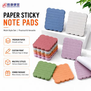 Blocs de Notas Adhesivas con Borde Festoneado, Impresión Personalizada, Escritura Suave de Primera Calidad, Autoadhesivas, para Oficina, Escritorio, Escuela, Recordatorios Diarios - Product Image 1