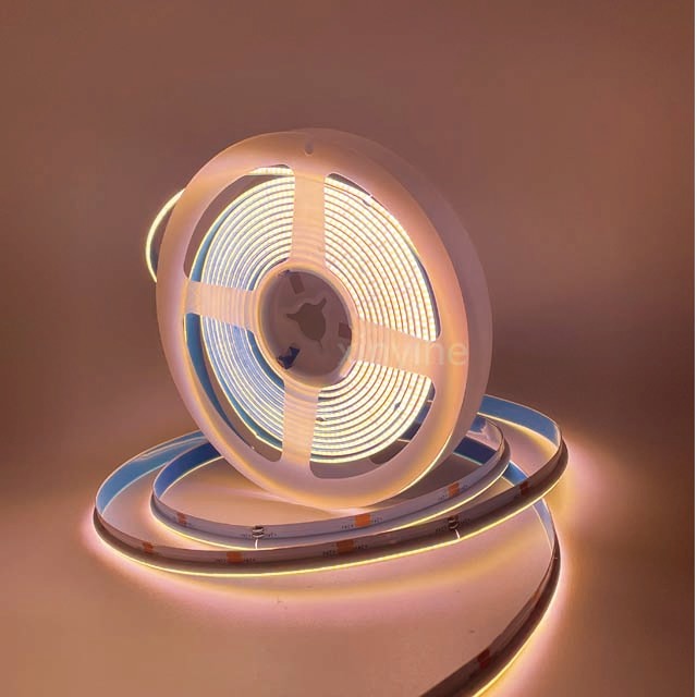 Factory Direct Sale 8mm Width 24V Side -Emitting Warm White 3000kK COB LED Strip Lights Narrow 8mm CRI 90 Interior and Outdoor