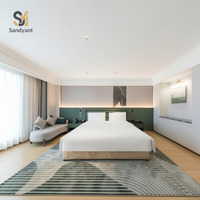 Ensembles de meubles de chambre d'hôtel en bois de luxe avec rangements et fonctions extensibles, design moderne