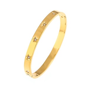 Wholesale Trendy Star Design Gold 316L Charm <b>Bracelets</b> with Diamonds 18K Gold & <b>Silver</b> Plated Women's for Gift Occasions - Product Image 3