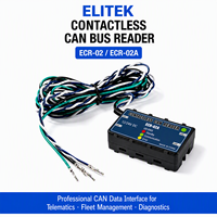 Lector de Datos CAN Bus Sin Contacto Elitek ECR-02/02A con Conexión de Clip para Vehículos Comerciales y de Pasajeros