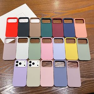 Coque en TPU souple antichoc, fine, effet peau, couleur bonbon, finition mate, <span class=keywords><strong>prix</strong></span> abordable pour iPhone 15 16 17 Pro Max - Product Image 2
