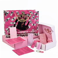 Custom pink Corrugated Cardboard Paper Box Set Packaging Tear Strip Bags Printed Self Sealing Mailer Shipping Gift Box With Logo