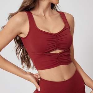 RUIQUWIN personnalisé femmes solide serré beauté dos Yoga soutien-gorge sans manches séchage rapide Gym Yoga femmes débardeurs - Product Image 4