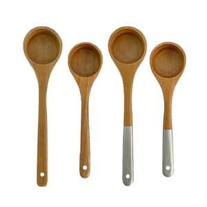 Wooden Measuring Spoon Set Beech Wood Long Handle Kitchen Baking Coffee Milk Powder Spoon - Product Image 5