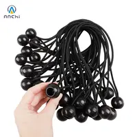 Black Latex Elastic Bungee Ball Cord for Tents, Heavy Duty