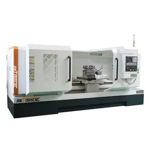 Nieuwe Cnc Draaibank 3 As Ck6180f Horizontale Cnc Flat Bed Automatische Chuck Draaibank Cnc