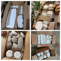 Assiette en Céramique Blanche Stock Ronde Taille Irrégulière Différents Modèles, Prix Bas Vente en Gros Direct Usine, Achat par Agent Chine