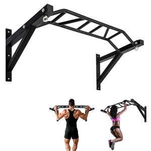 Fitness Steel Wall Mounted Heavy Duty Multi Grip <b>Pull</b> <b>up</b> <b>Bar</b> with 200kg Max Load Best Monkey <b>Bar</b> Chin <b>up</b> <b>Bar</b> - Product Image 1