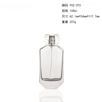 Flacons de parfum en verre transparent de haute qualité 100 ml, carrés, vaporisateur à pompe de luxe, vente en gros, vides, avec diffuseur à roseaux