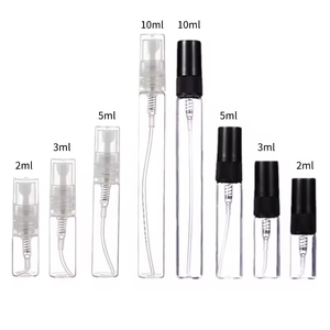 Precio de Fábrica, Venta al por Mayor, Botellas de Vidrio Transparentes y Económicas de 2ml, 3ml, 5ml y 10ml, Mini Botellas Recargables para Perfume con Pulverizador Dorado - Product Image 3