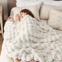 Plaid en fausse fourrure hiver, doux et moelleux, épais, lavable en machine pour canapé, chambre et salon