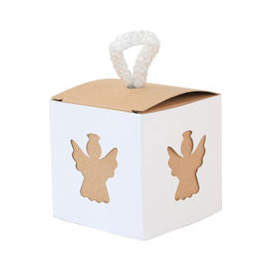 Boîte en papier kraft rétro européen Bear Angel <span class=keywords><strong>Holy</strong></span> Grail Cross Square Carton pour l'emballage de bonbons de mariage et l'offre de cadeaux - Product Image 3