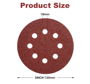 SATC Profissional 125mm/5 Polegada Gancho <span class=keywords><strong>Loop</strong></span> Lixar Disco para Madeira/Metal, Ferramentas de Moagem Abrasiva com 40 80 120 240 Grit - Product Image 2