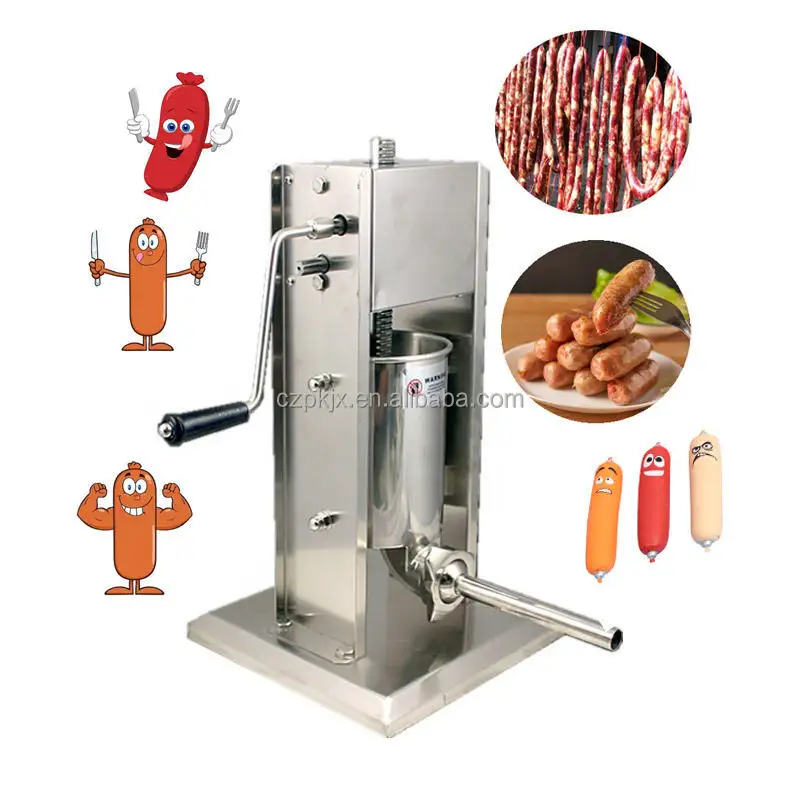 Máquina de llenado de salchichas Manual Vertical de 5L, fácil operación, embutidor de salchichas para el hogar