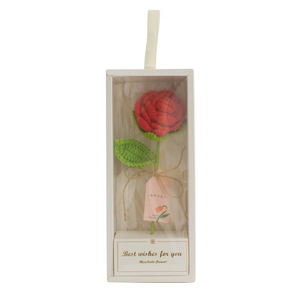 Scatola Rettangolare Piccola con Bouquet <span class=keywords><strong>di</strong></span> <span class=keywords><strong>Rose</strong></span> Artificiali all'Uncinetto, Regalo Creativo per le Feste, <span class=keywords><strong>Auguri</strong></span> Speciali per la Festa degli Insegnanti - Product Image 5