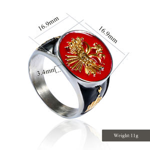 Bague en acier inoxydable de haute qualité, chevalière plaquée or, vente en gros de bagues pour hommes de chine - Product Image 1