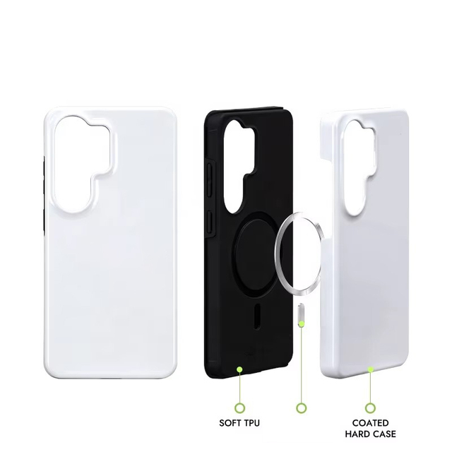 Customize TPU PC 2 in 1 3d Sublimation Blank Tough Magnetic Wireless Charging Case for Samsung Galaxy S26 S26 Plus S26 Ultra