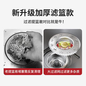 ตัวกรองท่อน้ำทิ้งอ่างล้างจานสแตนเลส พื้นผิวขัดเงา ป้องกันกลิ่น แบบติดตั้งใต้เคาน์เตอร์ รูเดียว - Product Image 4