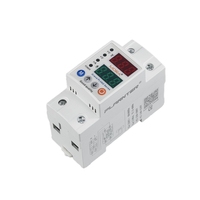 Protecteur de tension monophasé AC MORA PLVAD40-63A sur rail DIN, double affichage, réglable, 230V 0,5kVA, régulateur de tension automatique