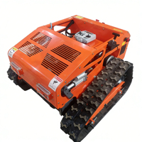 Robot Pemotong Rumput Otomatis Penuh dengan Remote Control, Beroda Rantai, Kelas Industri, Mesin 4-tak, 550mm, Hybrid Listrik-Oli, Pisau Putar 150mm